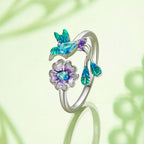925 Sterling Silver Enamel 1.8mm Pavé Setting CZ Ring for Women
