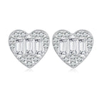 925 Sterling Silver Earrings with Pavé Set CZ