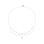 925 Sterling Silver 400mm CZ Pavé Setting Necklace for Women