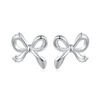 925 Sterling Silver Plated White Gold Earrings