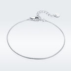 925 Sterling Silver Adjustable Platinum Plated Bracelet for Women