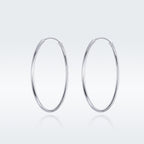 925 Sterling Silver Plated Platinum Earrings 3cm for Women