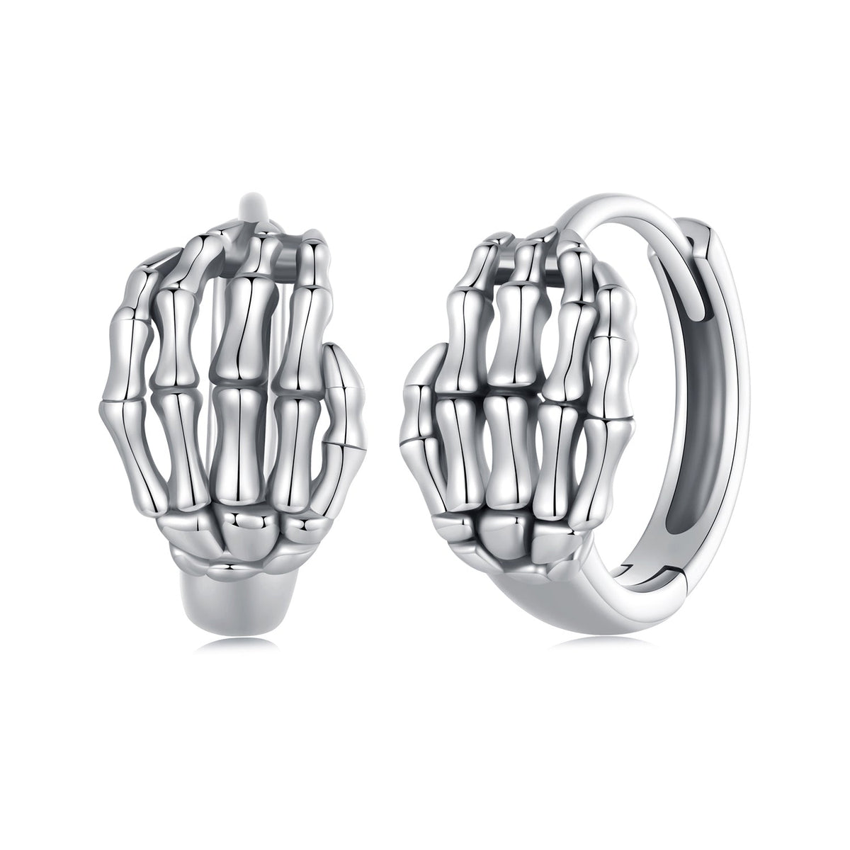 925 Sterling Silver Oxidized Earrings 12x7mm for Women