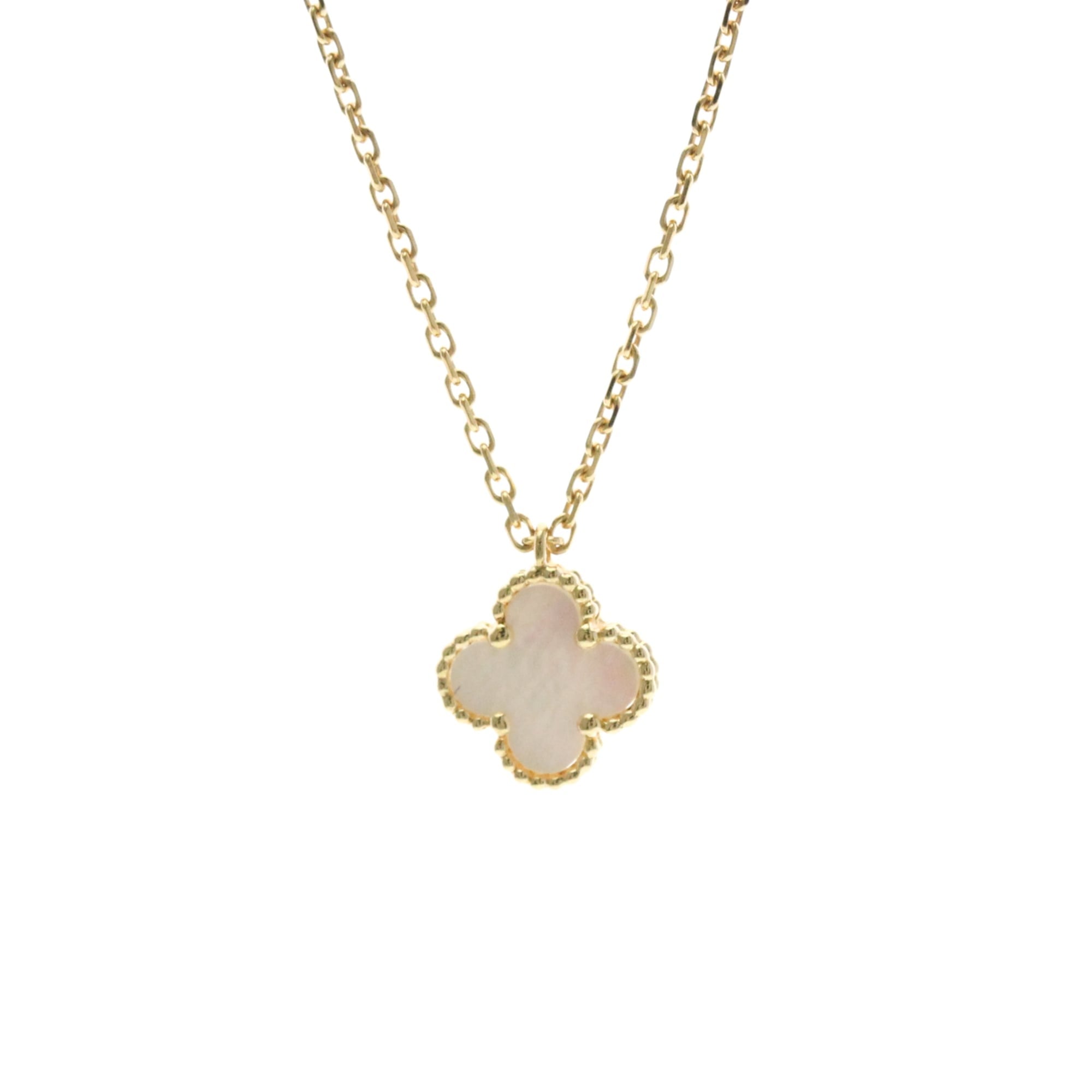 Van Cleef & Arpels Sweet Alhambra Necklace — Pearl, Gold, and Good Luck