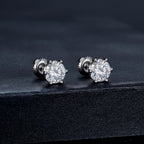 925 Sterling Silver Moissanite Earrings for Women