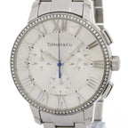 Tiffany & Co. Atlas Dome Diamond Steel Quartz Mens Watch — T33989555