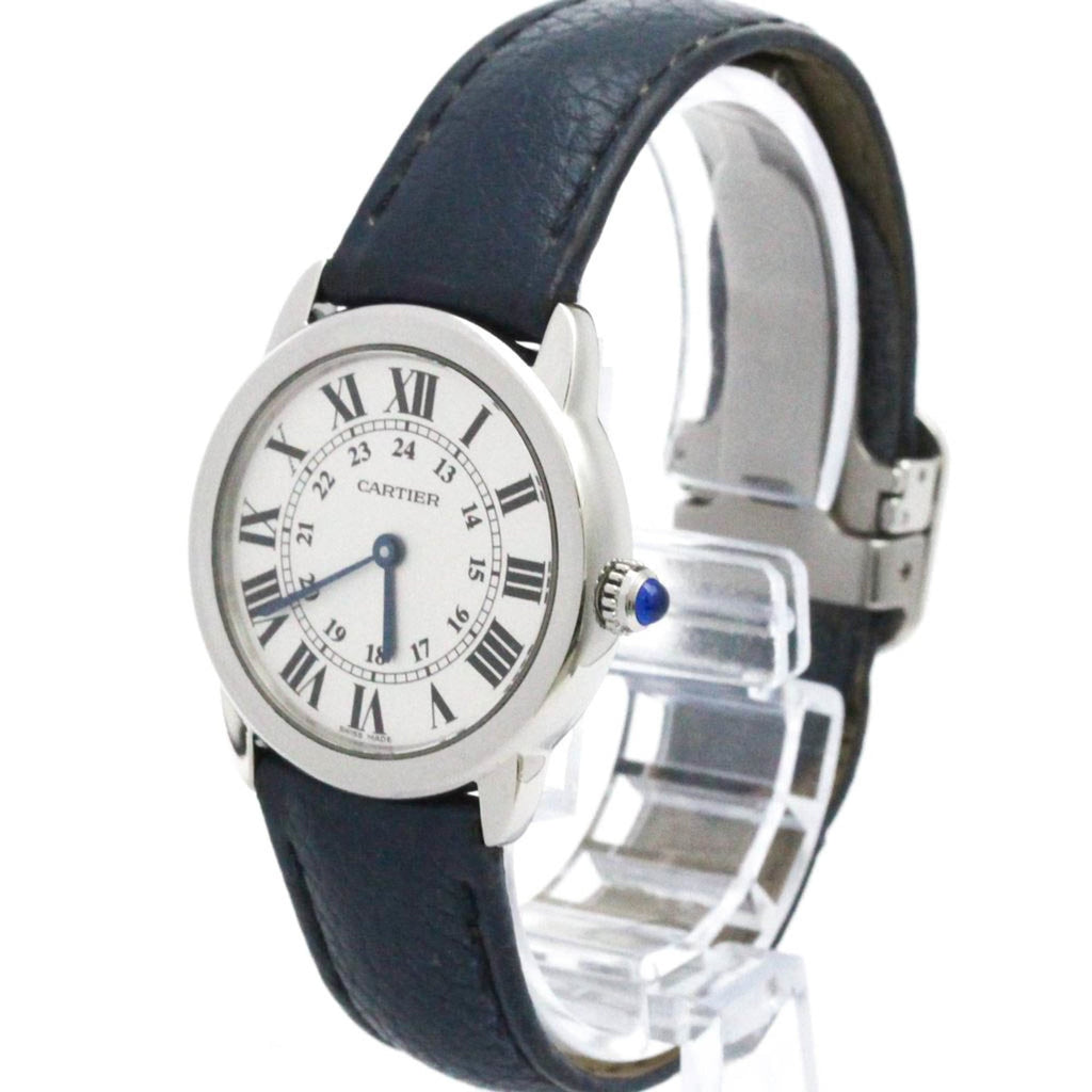 Cartier Ronde Solo SM Steel & Leather Quartz Ladies Watch — WSRN0019