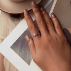 925 Sterling Silver 1.9mm Pavé Setting White Gold Plated Ring