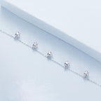 925 Sterling Silver Plated White Gold 12x41mm Pendant Bracelet