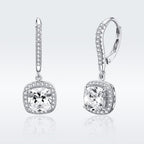 925 Sterling Silver Plated Gold Pavé Setting CZ Earrings for Women