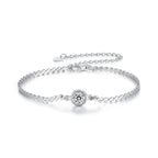 S925 Sterling Silver 5.0mm Moissanite Bracelet for Women
