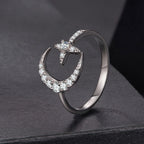 925 Sterling Silver Moissanite 0.25cm White Gold Plated Ring - Size E for Women