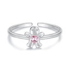 925 Sterling Silver White Gold Plated Pavé Setting CZ Ring