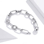 925 Sterling Silver Oxidized Bracelet 17cm for Women