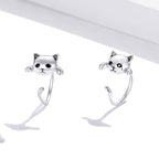 925 Sterling Silver Earrings with Pavé Setting and CZ Stones