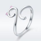 S925 Sterling Silver Adjustable Ring for Women