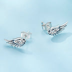 925 Sterling Silver Oxidized Pavé CZ Earrings