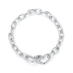 925 Sterling Silver Plated White Gold 19.0 cm Bracelet