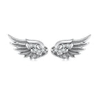 925 Sterling Silver Oxidized Pavé CZ Earrings