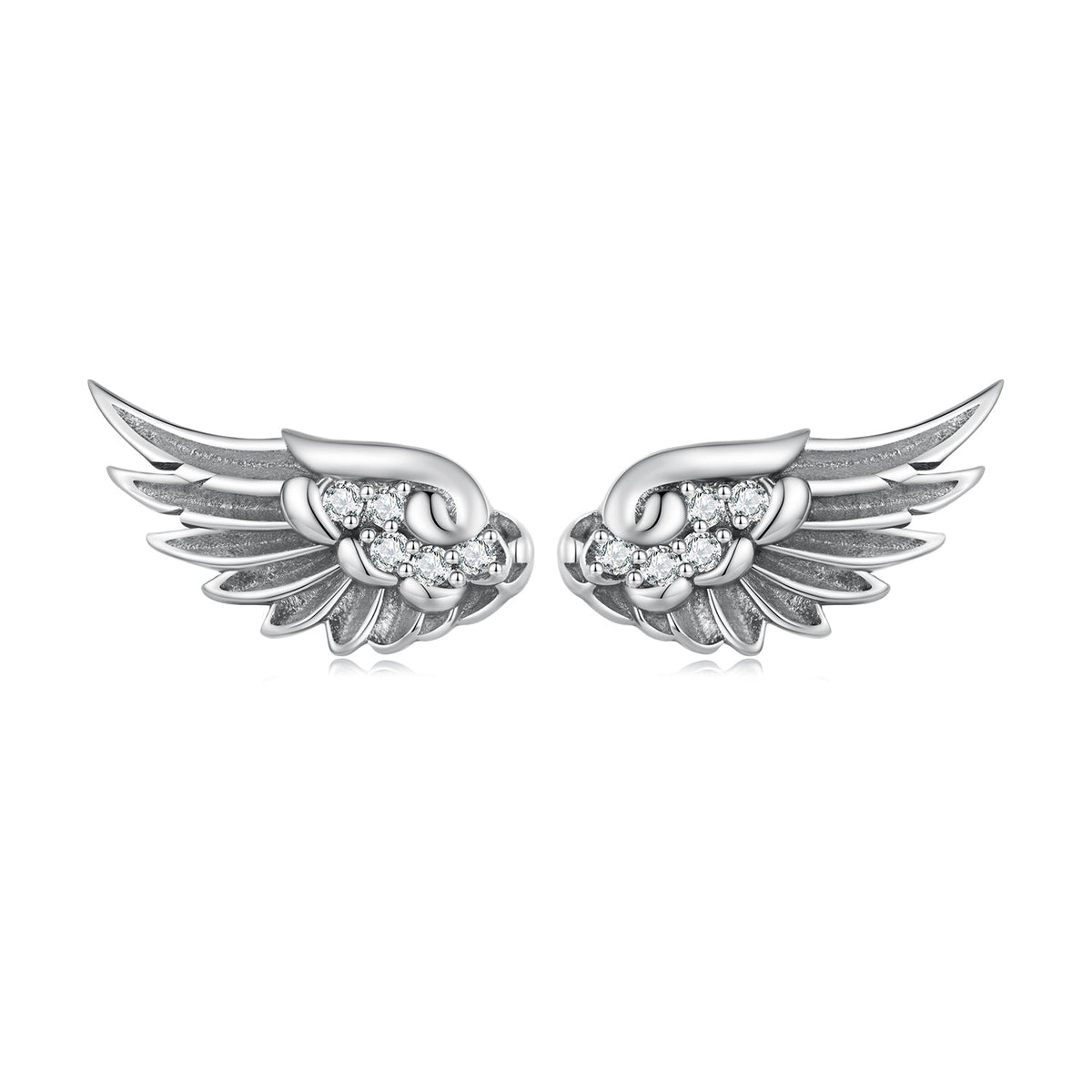 925 Sterling Silver Oxidized Pavé CZ Earrings