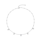 925 Sterling Silver 3mm Moissanite Necklace for Women