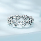 925 Sterling Silver Oxidized Ring - Size 6 for Women