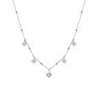 925 Sterling Silver 5.0mm Moissanite Necklace for Women