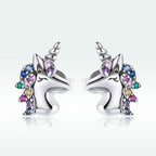 925 Sterling Silver Earrings with Pavé Setting CZ, Oxidized, 1.4x0.9cm for Women