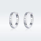 925 Sterling Silver Earrings with Pavé Setting CZ for Women