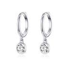 925 Sterling Silver Gold Plated Pavé Setting CZ Earrings for Women