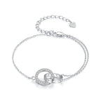 925 Sterling Silver CZ Pavé Setting Bracelet