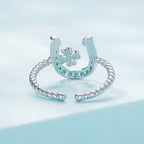 925 Sterling Silver Plated Platinum CZ Ring for Women