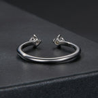925 Sterling Silver Moissanite Ring Size E for Women