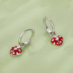 S925 Sterling Silver Enamel Process Pavé Set CZ Earrings