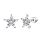 925 Sterling Silver Earrings with Pavé CZ Setting