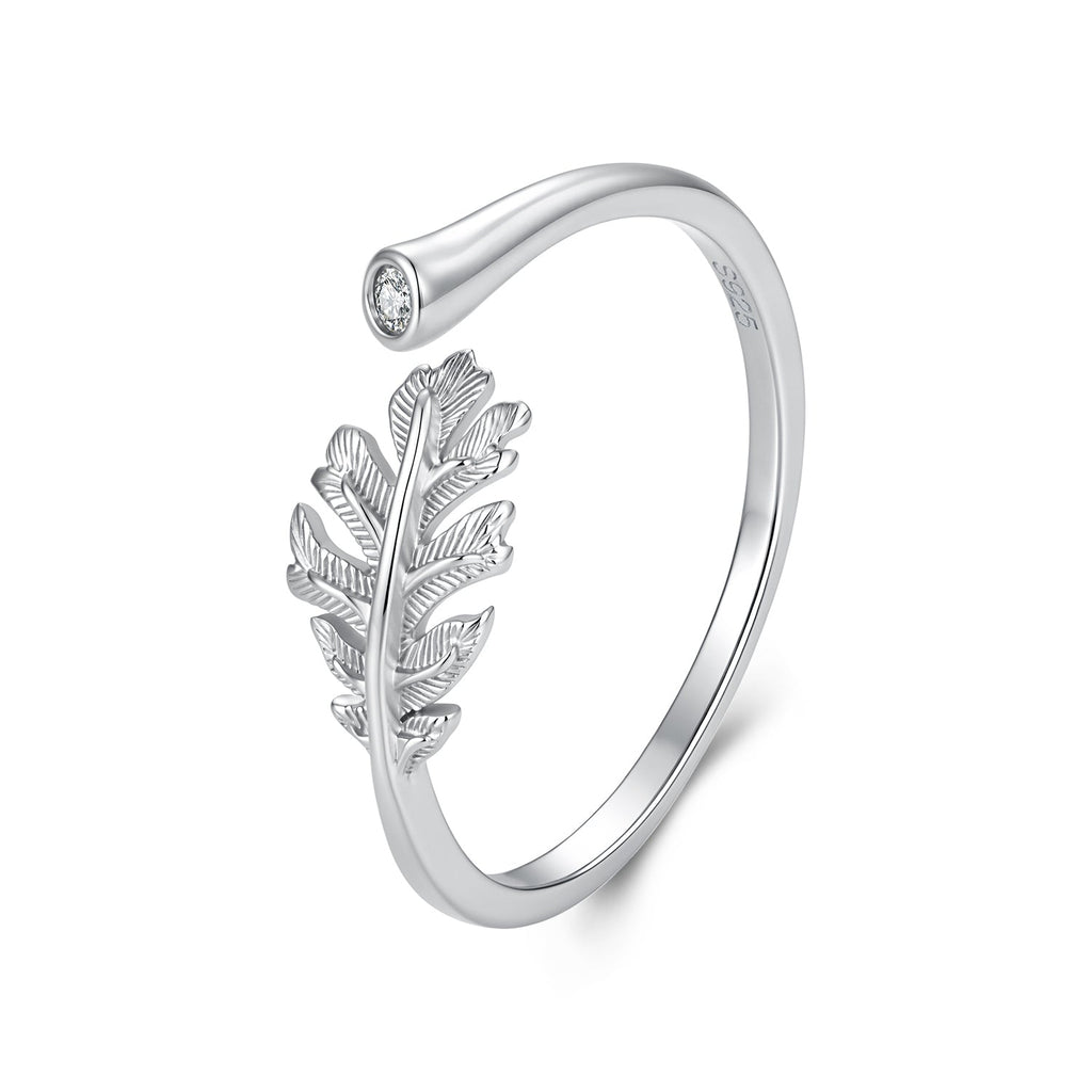 925 Sterling Silver White Gold Plated Size E Pavé CZ Ring for Women