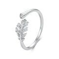 925 Sterling Silver White Gold Plated Size E Pavé CZ Ring for Women