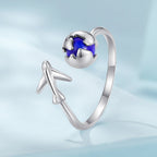 925 Silver 1.8mm Lapis Lazuli Ring