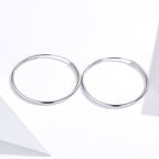 925 Sterling Silver Plated Platinum Earrings 3cm for Women