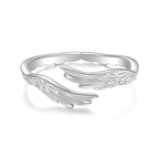 925 Sterling Silver White Gold Plated 0.2cm Ring for Women