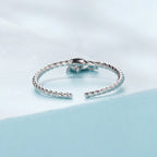925 Sterling Silver Synthetic Turquoise Pendant 0.7x0.8cm for Women