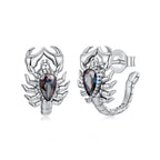 925 Sterling Silver Oxidized Earrings with Pavé CZ for Women