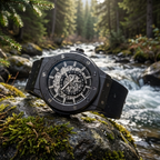 Stainless Steel Skeleton Watch - The 199 Gunmetal by Dapper Watches