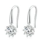 925 Sterling Silver Earrings with Pavé Setting and Platinum Plating