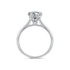 925 Sterling Silver Moissanite 1 Carat Ring Size 6 for Women