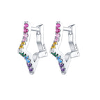 925 Sterling Silver Earrings with Pavé Setting CZ for Women