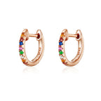 S925 Sterling Silver Earrings with CZ Pave Setting