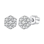 925 Sterling Silver Moissanite 0.15ct/0.027ct Earrings for Women