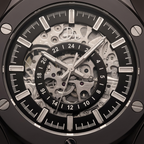 Stainless Steel Skeleton Watch - The 199 Gunmetal by Dapper Watches