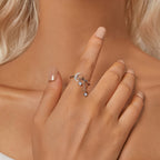925 Sterling Silver Nano Opal Stone Ring for Women